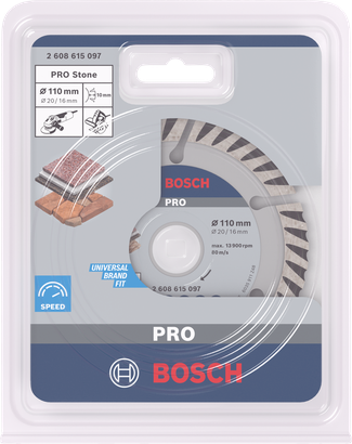 Bosch Stone 鑽石磨盤 110×20/16 毫米.